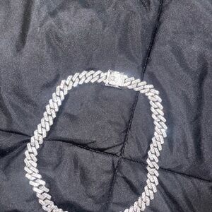 Silver Cuban Link Chain Necklace